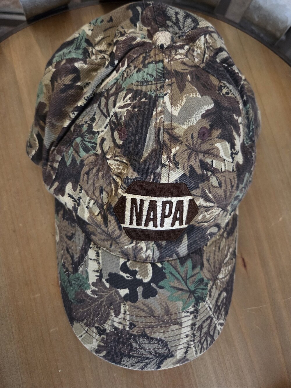 Larry Cromka Camo Baseball Cap with Script Logo